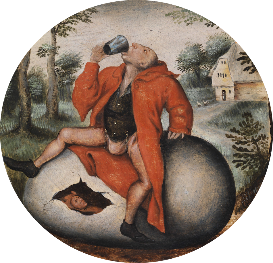 Brueghel, Ivrogne couvant un oeuf