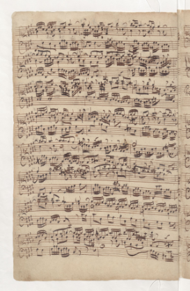 Manuscrit de la fugue BWV 858